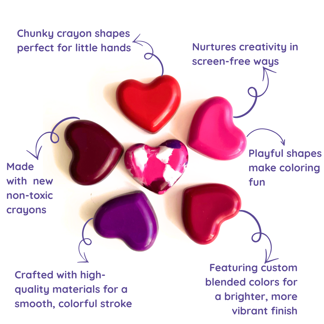 Rosy Heart Crayons