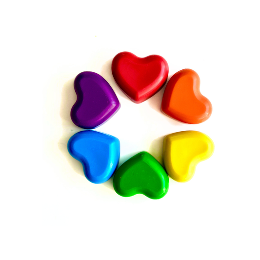 Rainbow Heart Crayons
