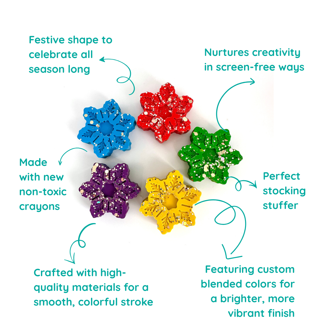 Glitter Snowflake Crayons
