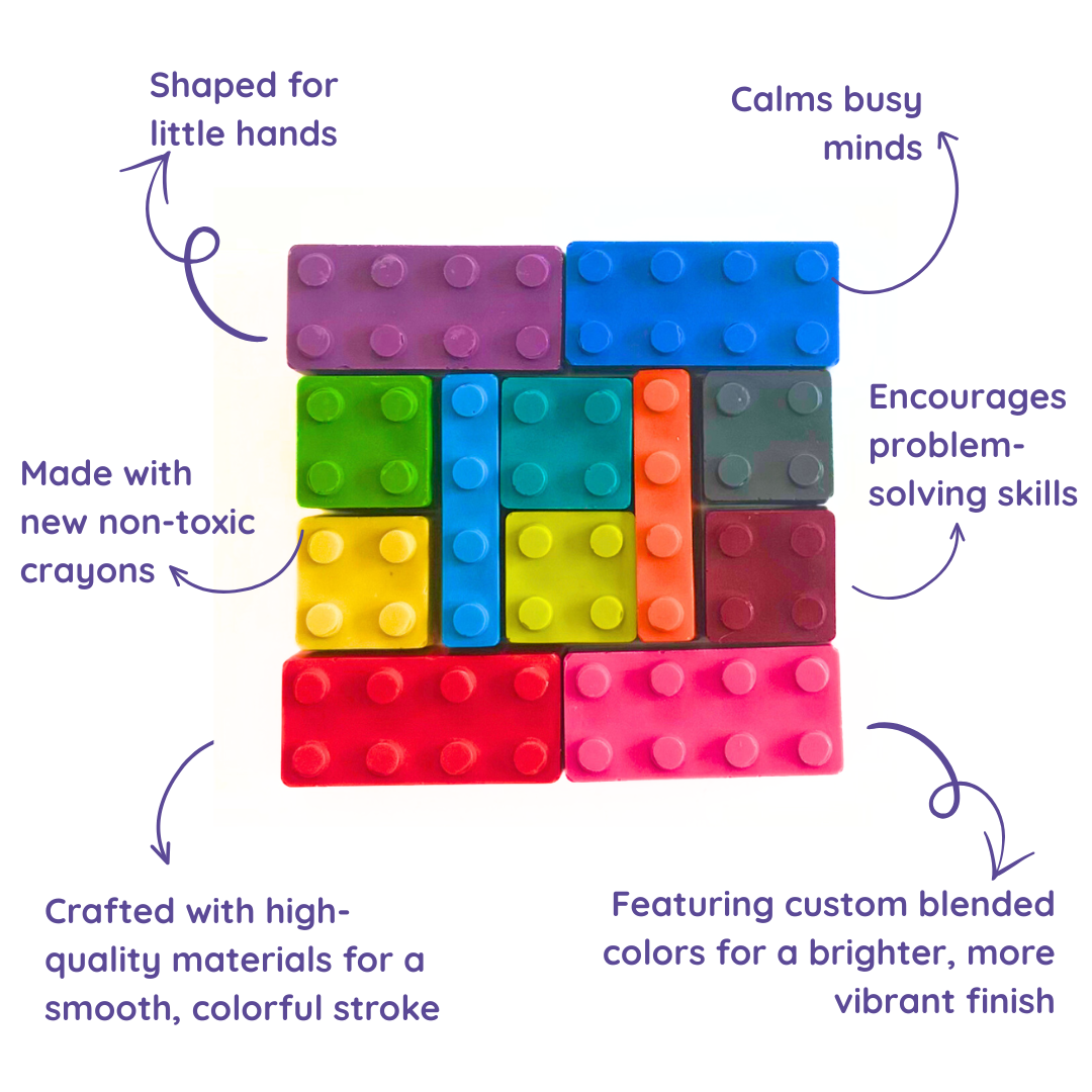 Lego Inspired Crayons