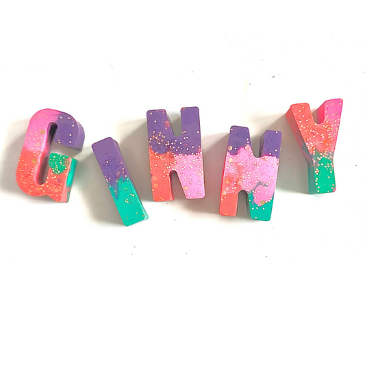 Glitter Name Crayons