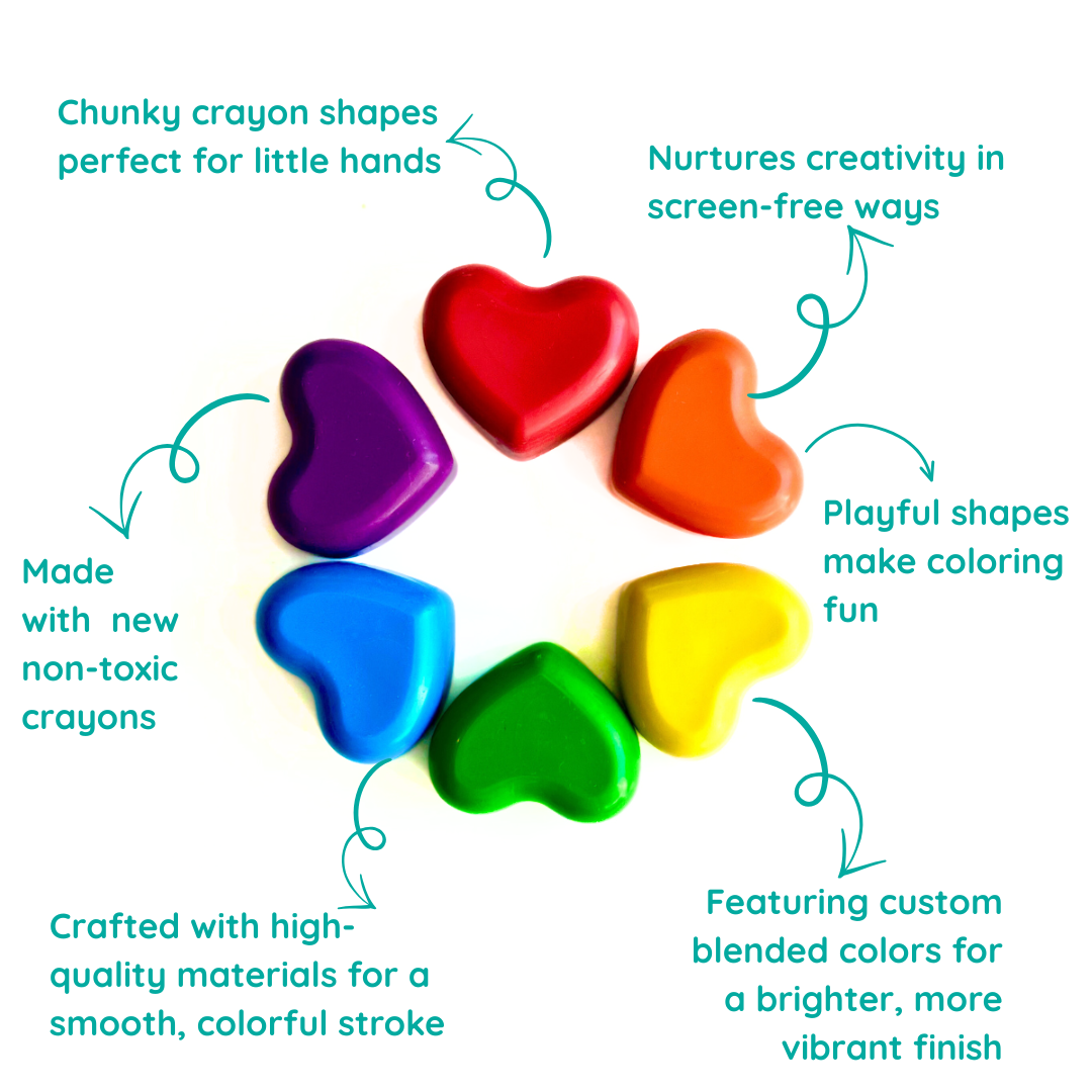 Rainbow Heart Crayons
