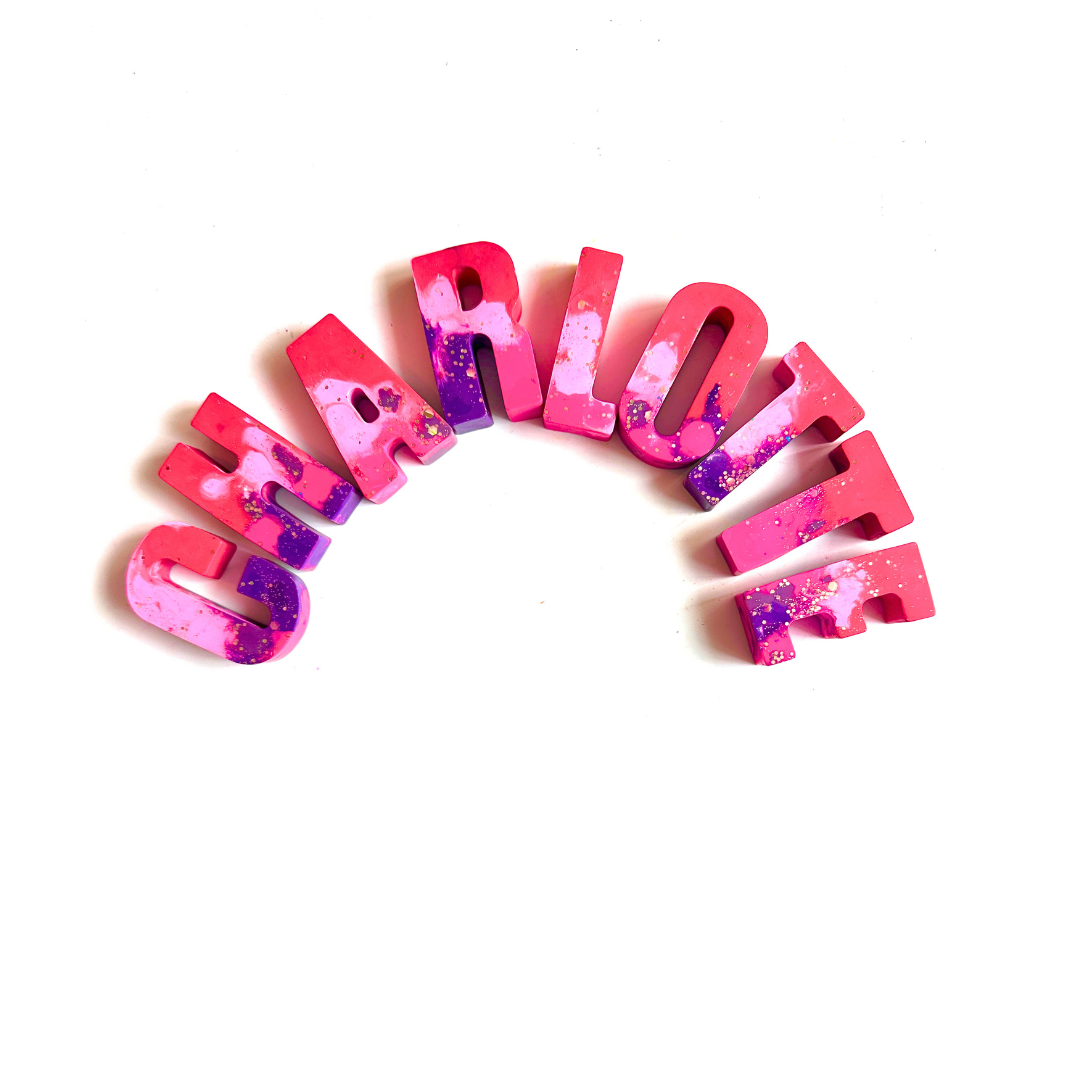 Glitter Name Crayons