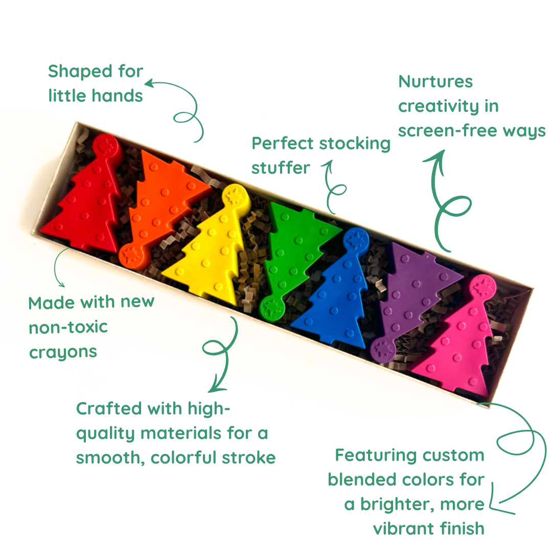 Christmas Tree Crayons
