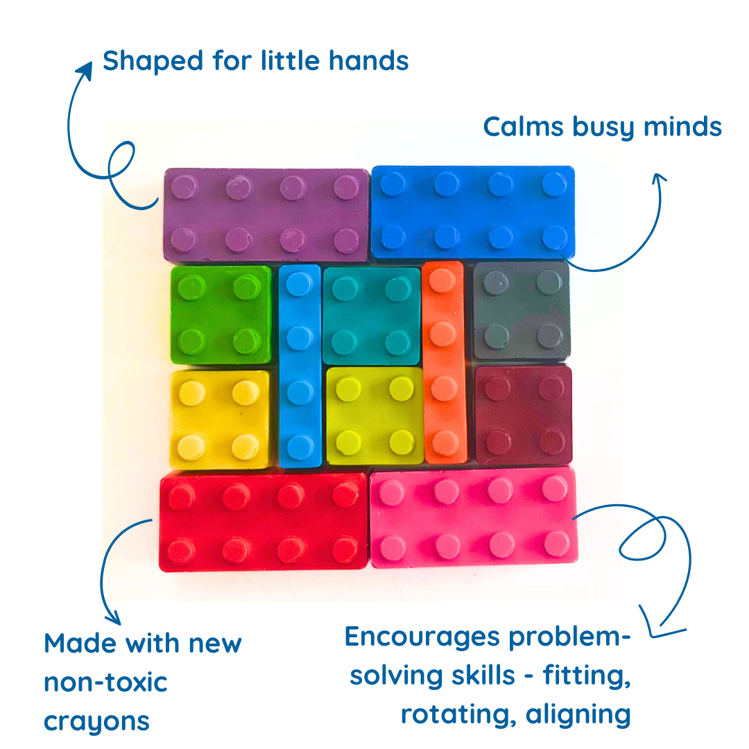 Lego Inspired Crayons