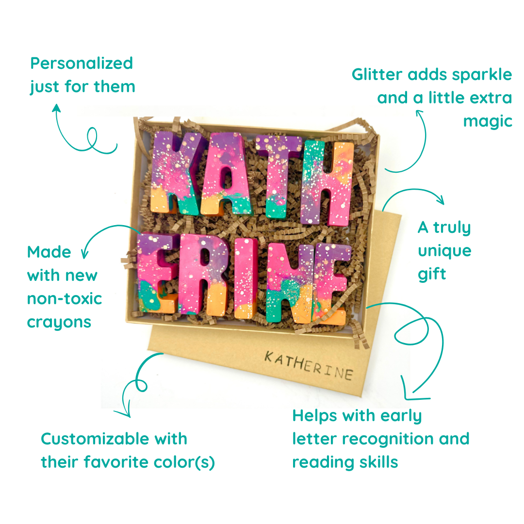 Glitter Name Crayons