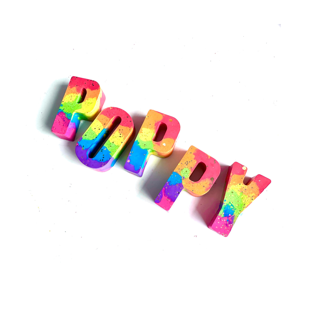 Glitter Name Crayons