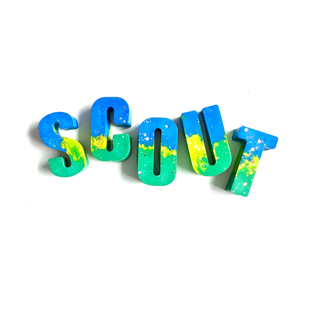 Glitter Name Crayons