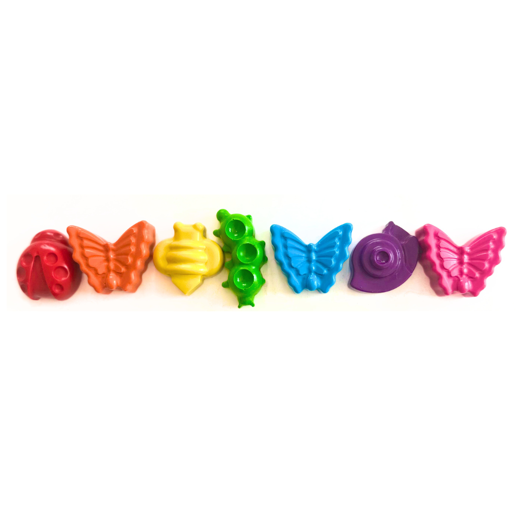 Bug Shaped Crayon Set – Handmade Insect Party Favor Creative Kids Gift