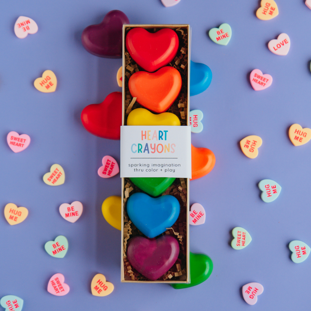 Rainbow Heart Crayons