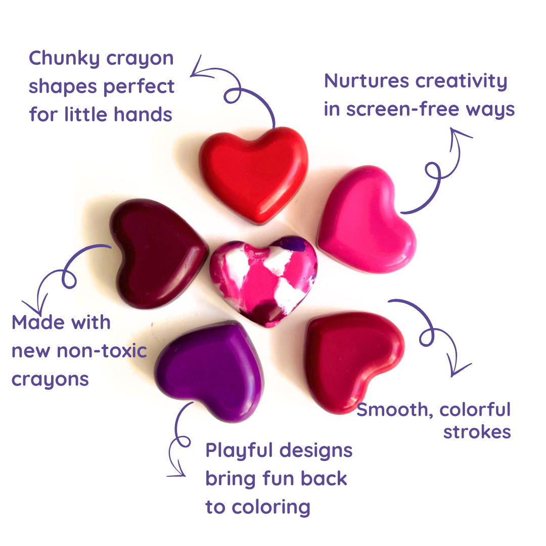 Rosy Heart Crayons