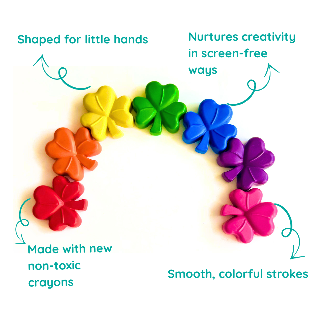Rainbow Shamrock Crayons