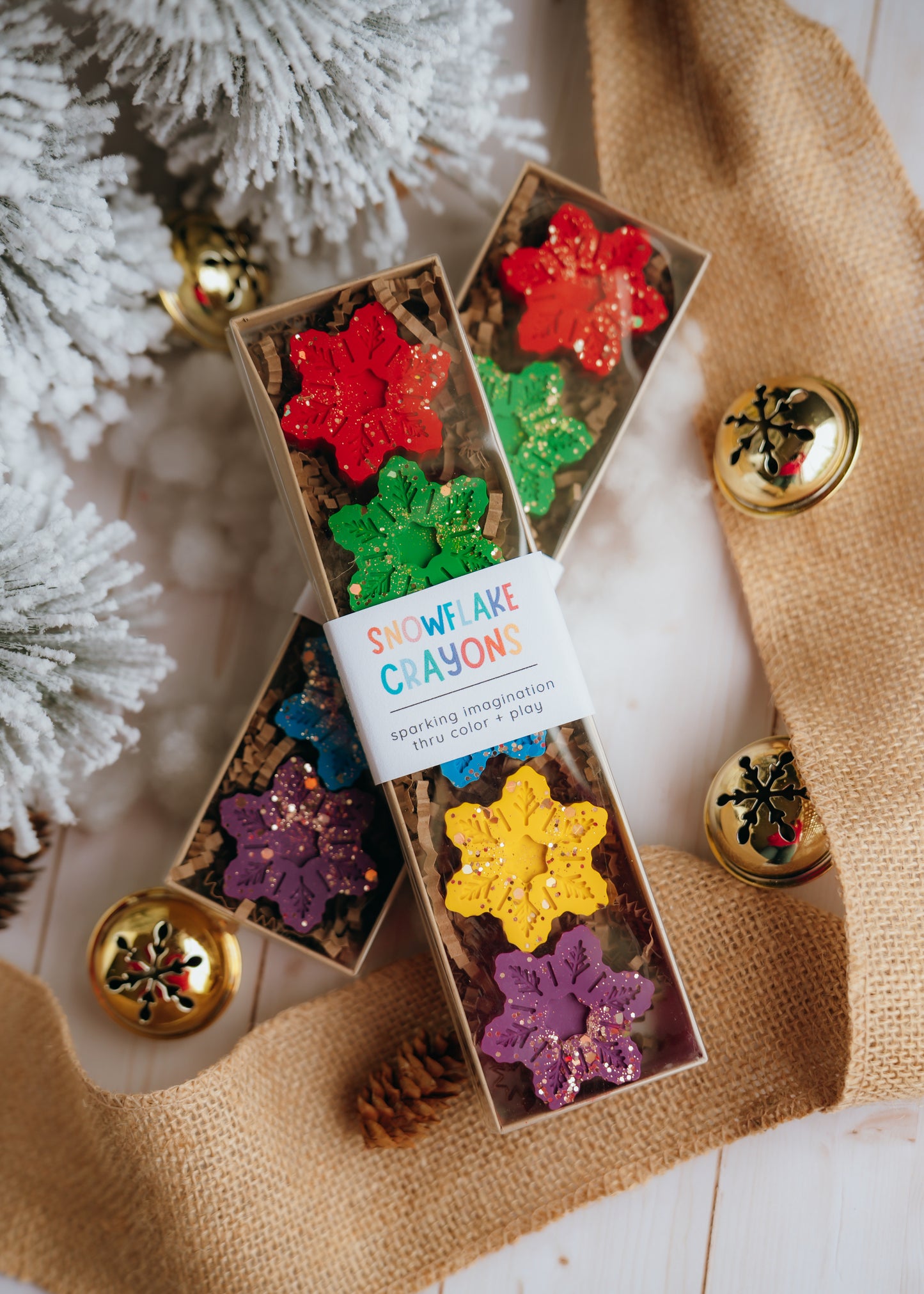 Glitter Snowflake Crayons
