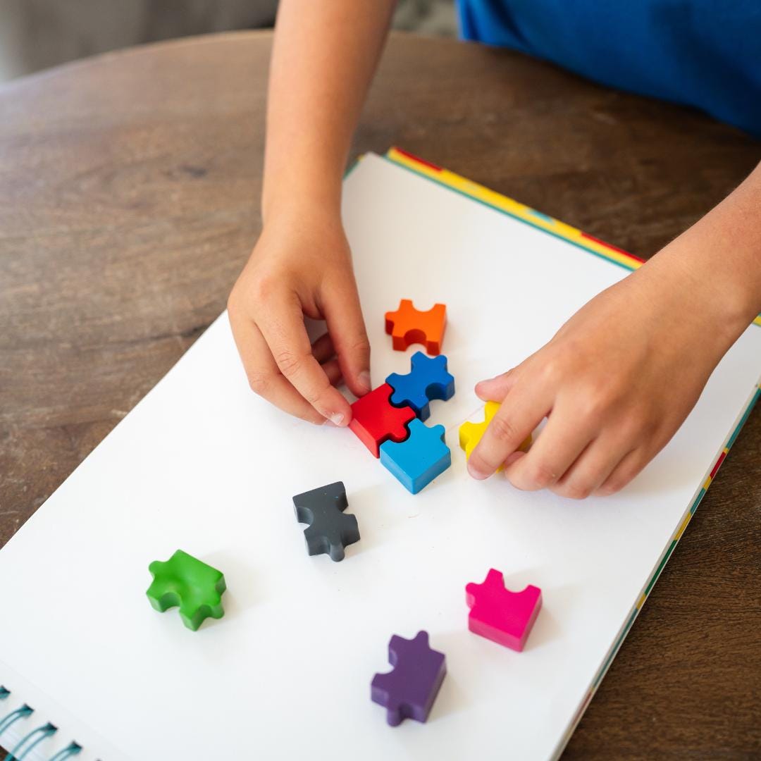 Puzzle Shaped Crayons