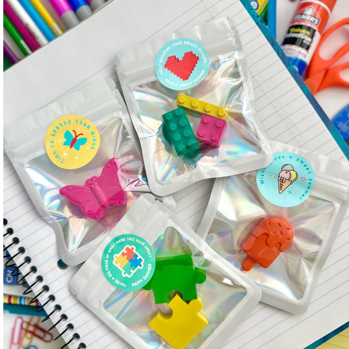 End of Year Student Gift – Handmade Shaped Crayon Classroom Set