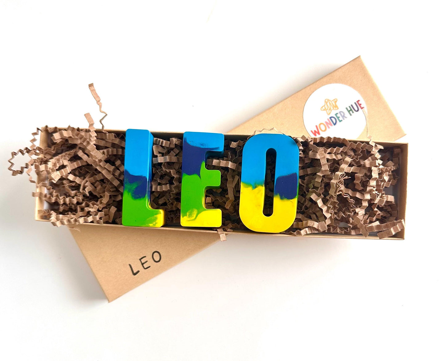 Personalized Name Crayon – Handmade Letter Toy for Toddler Learning