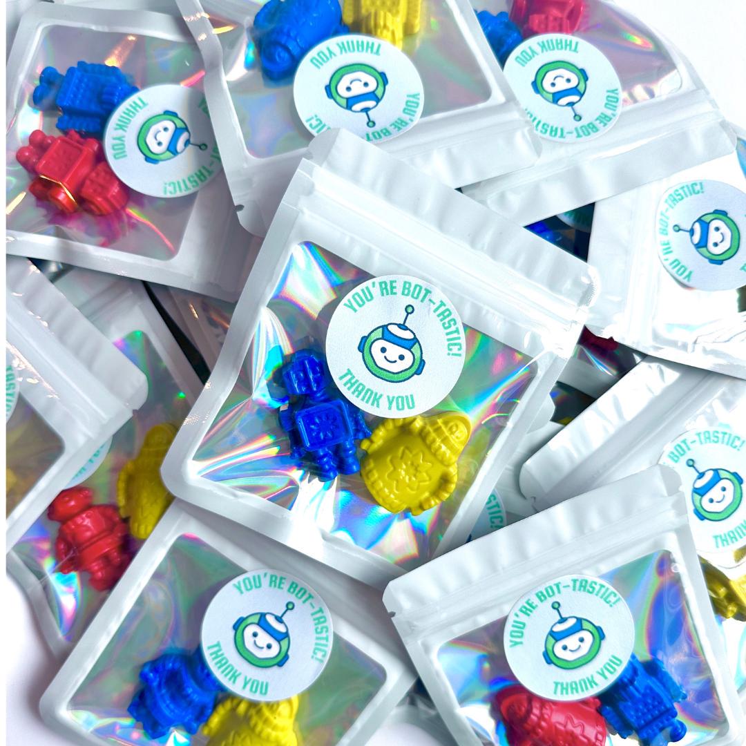 Themed Crayon Set Custom Color Design Handmade Party Favor Bulk Classroom Gift Birthday Goodie Bag Student Reward Collection Non Candy Treat Option Individually Packaged Safe Non Toxic Kids Creative Activity Preschool Elementary Celebration