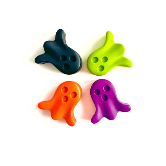 Classroom Halloween Party Favors Ghost Shaped Crayons Handmade Non Candy Treats For Kids School Safe Halloween Handouts Teacher Approved Party Supplies Trick Or Treat Alternative Coloring Activity Fun Educational Gift Option Goodie Bag
