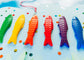 Ocean Theme Party Favor Fish Shaped Crayon Set Rainbow Color Collection Handmade Nontoxic Kids Art Supply Toddler Safe Coloring Tool Underwater Birthday Gift Novelty Crayon Design Six Piece Set Educational Play Activity Fine Motor Skill