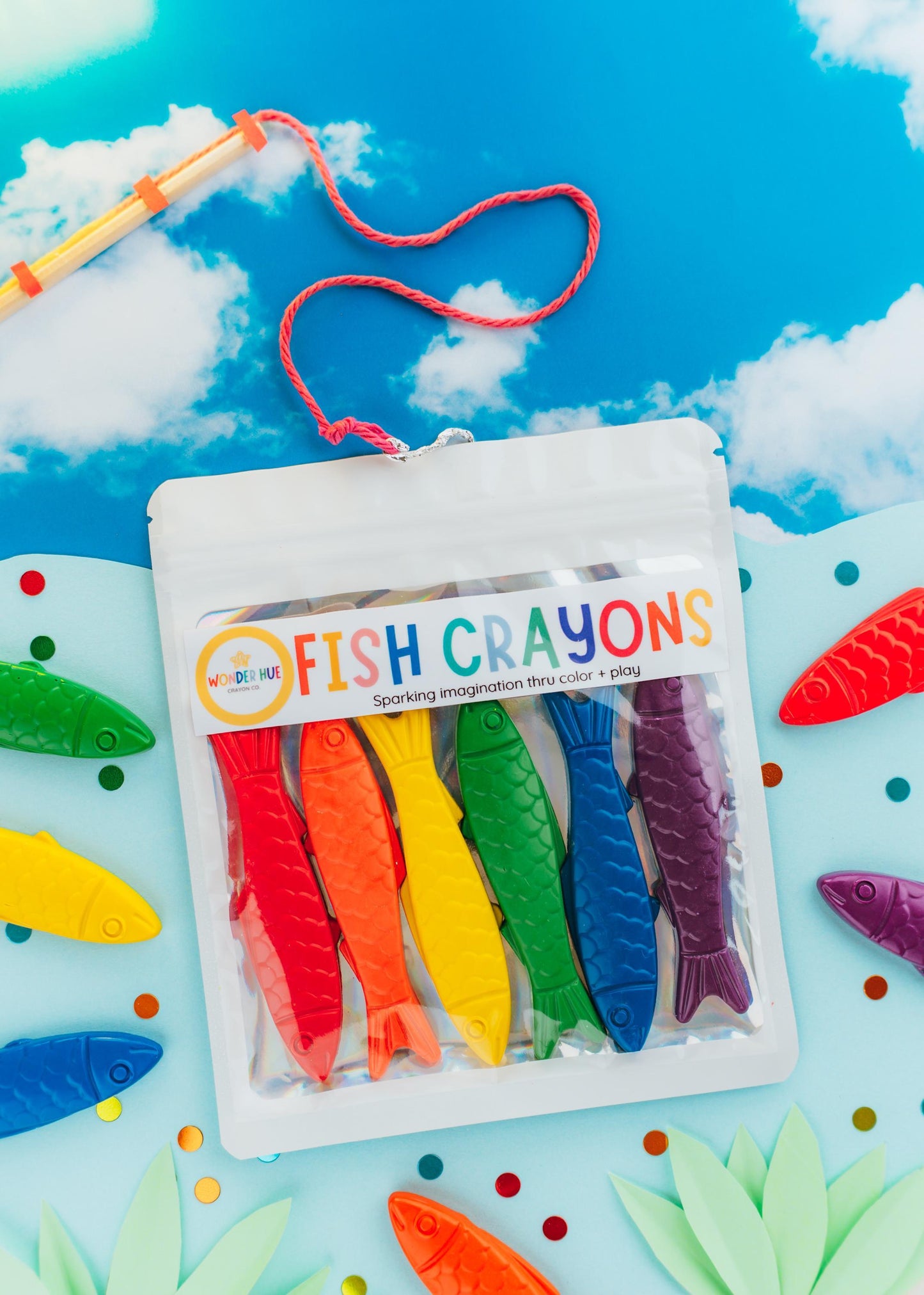 Fish Shaped Crayon Set – Nontoxic Toddler Art Party Favors