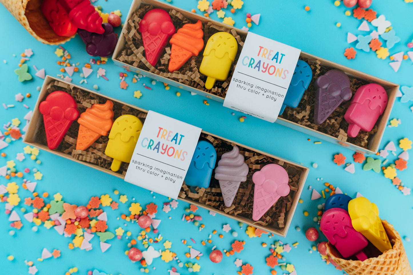 Ice Cream Party Favor – Shaped Crayons Noncandy Birthday Gift
