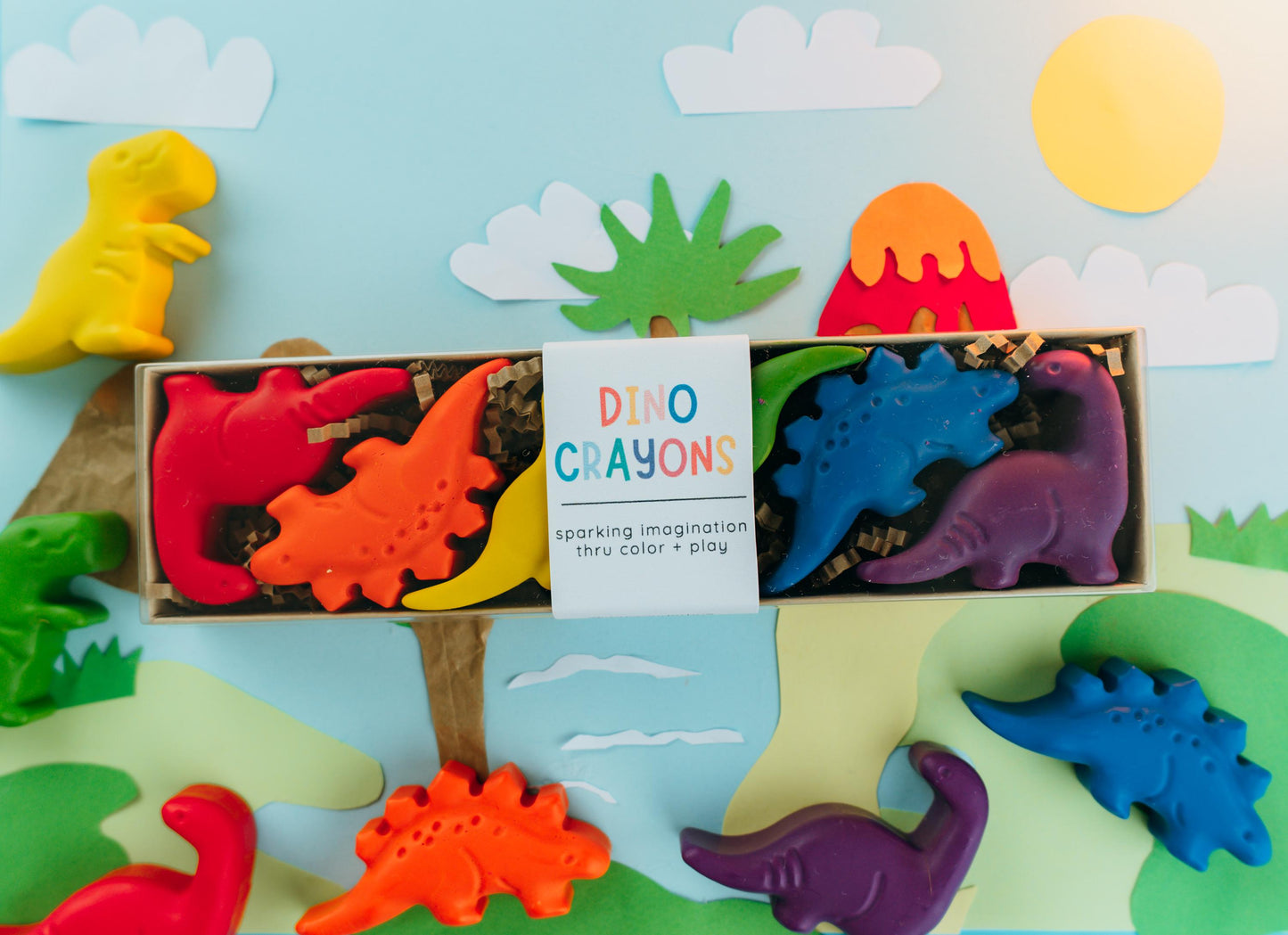 Dinosaur Party Favor – Handmade Shaped Crayons Birthday Gift