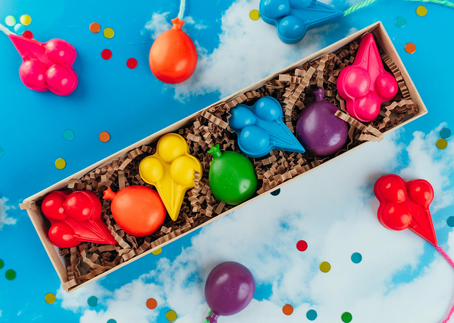 Handmade Balloon Crayons Classroom Reward Set Educational Party Favors Non Candy Treats Kids Birthday Gift Collection Novelty Art Supplies Rainbow Colors Creative Activity Ideas Toddler Preschool Celebration Gifts Party Bag Filler Items