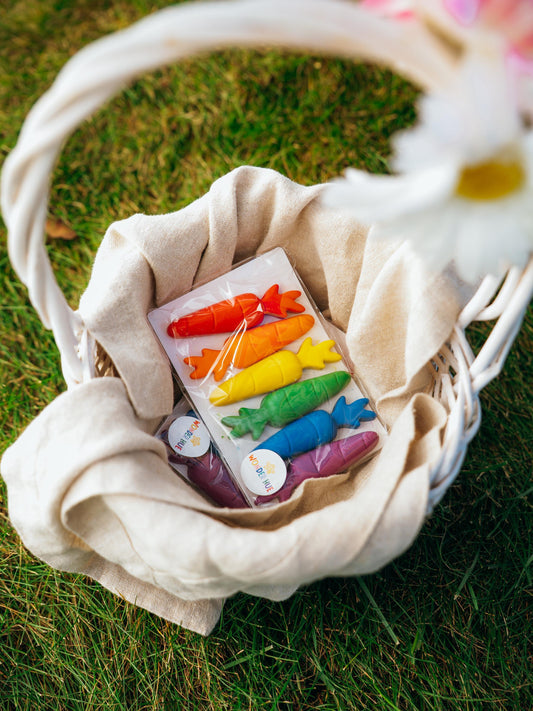Handmade Carrot Crayons Novelty Vegetable Shaped Art Supplies Easter Basket Filler Non Candy Gift Rainbow Colored Kids Crayons Toddler Safe Creative Tools Spring Holiday Party Favors Preschool Classroom Activities Sugar Free Alternative