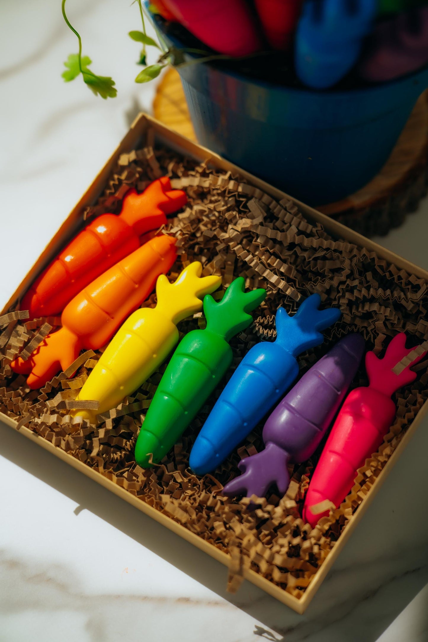 Easter Basket Stuffer – Handmade Carrot Crayons Noncandy Gift