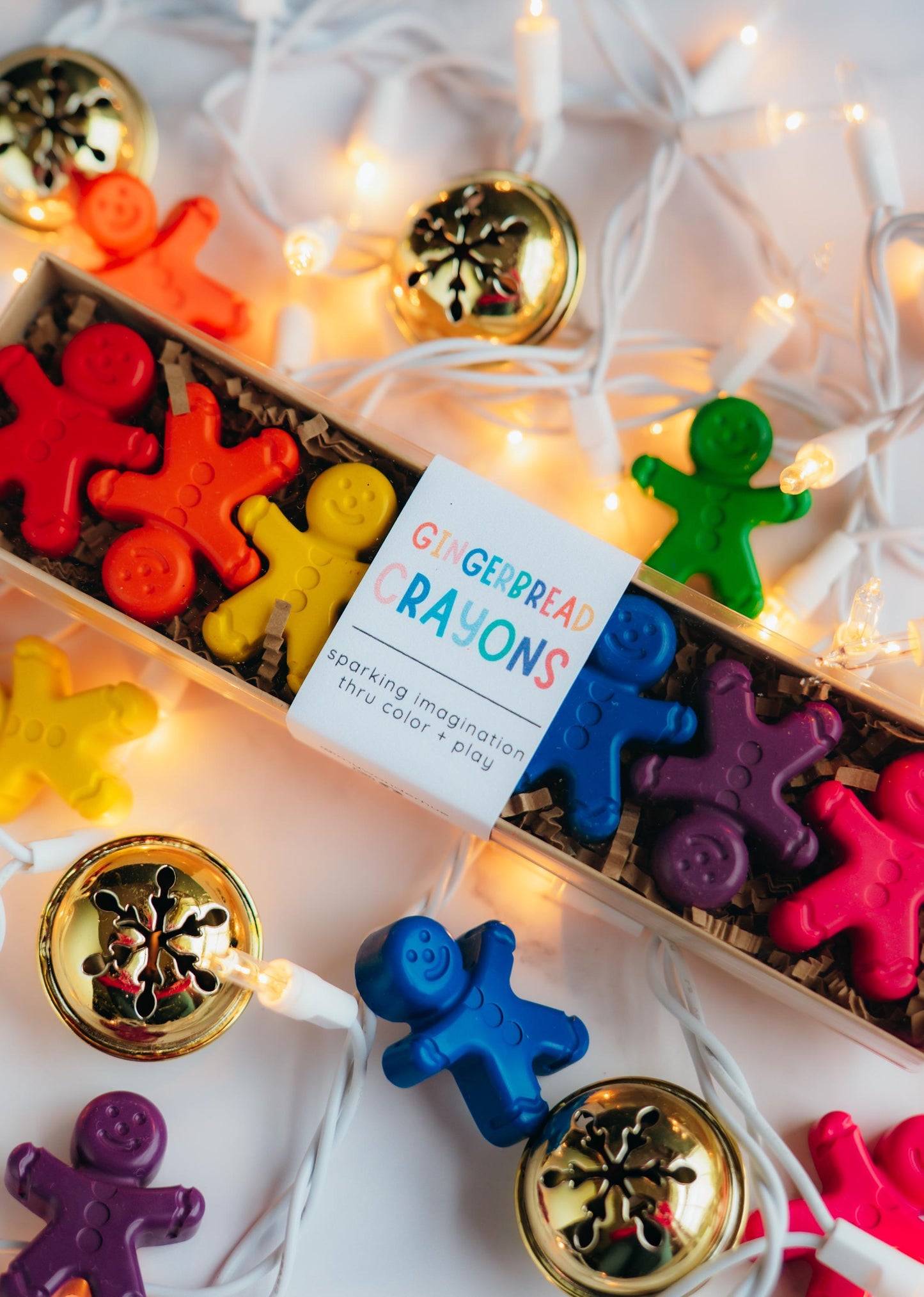 Christmas Stocking Stuffer Gingerbread Crayon Collection Kids Party Favor Set Shaped Holiday Crayons Festive Gift Ideas Classroom Rewards Toddler Art Supplies Handmade Custom Design Vibrant Colors Non-Toxic Materials Creative Fun Activities