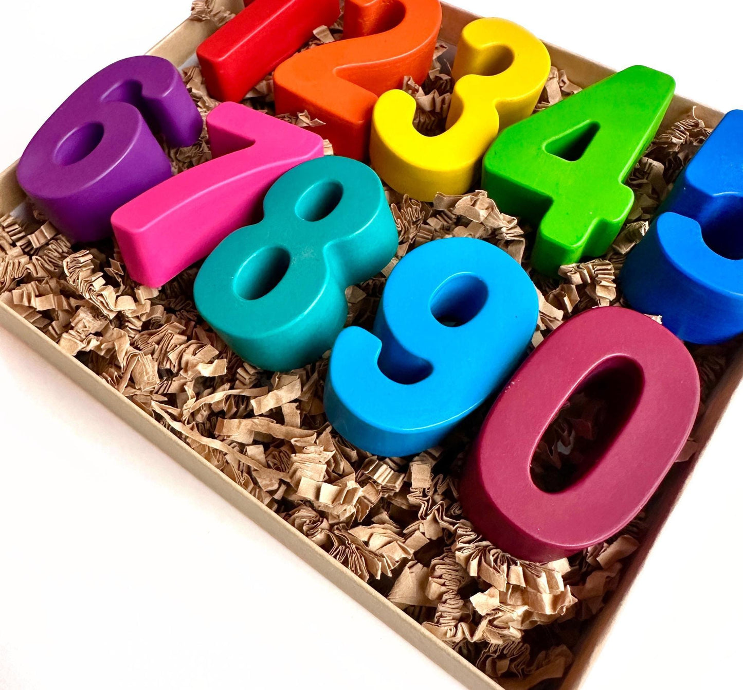 Number Shaped Crayons – Educational Kids Gift Preschool Counting Toy