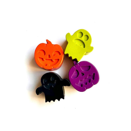 Halloween Party Favors Kids Classroom Treats Handmade Pumpkin Ghost Crayons Non Candy Alternative October Celebration Supply Bulk Student Prizes Trick Or Treat Handouts Creative Coloring Gift Novelty Shape Set Festive Seasonal Fun Fall