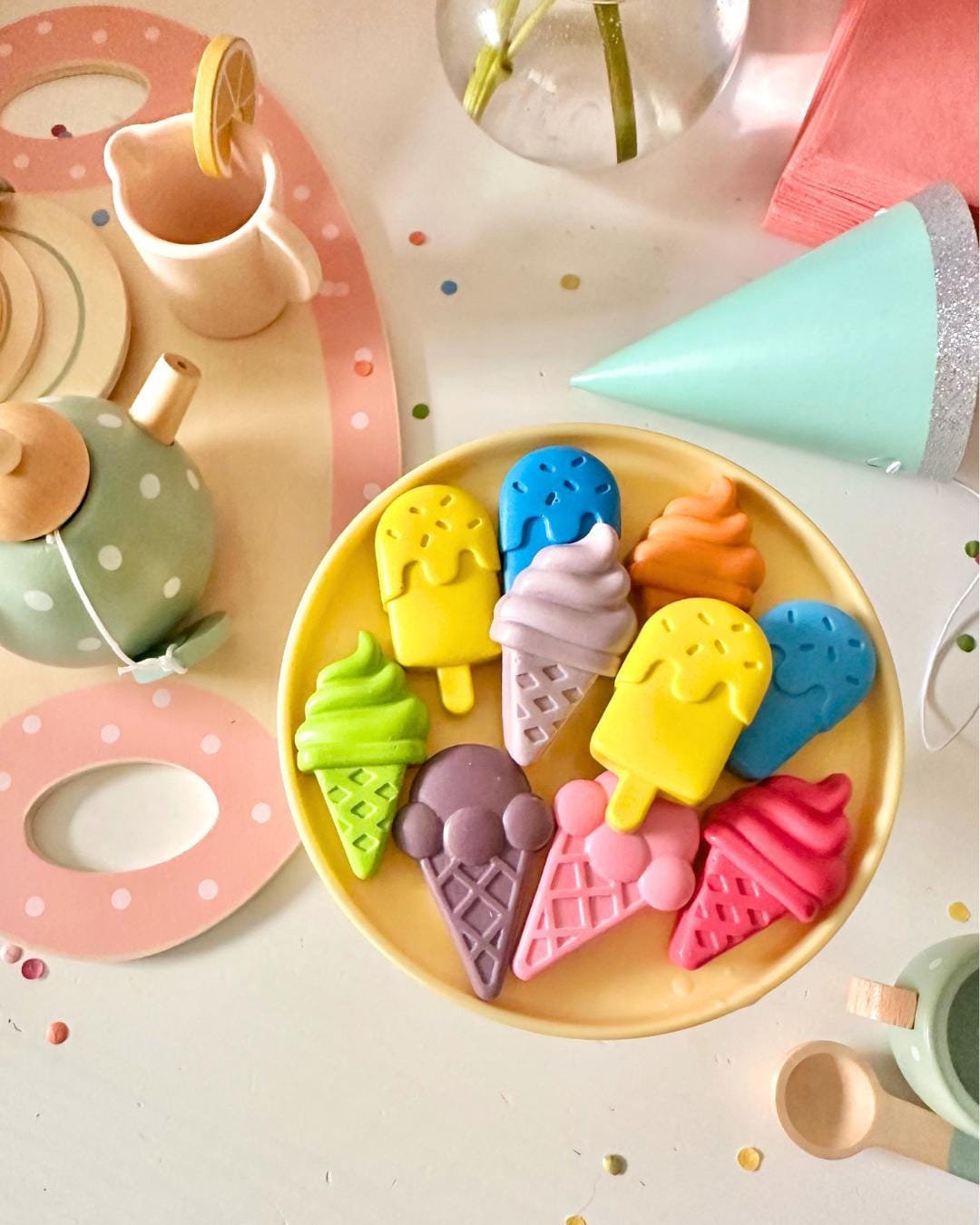 Ice Cream Crayons – Birthday Party Gift or Favor for Kid Coloring Activities