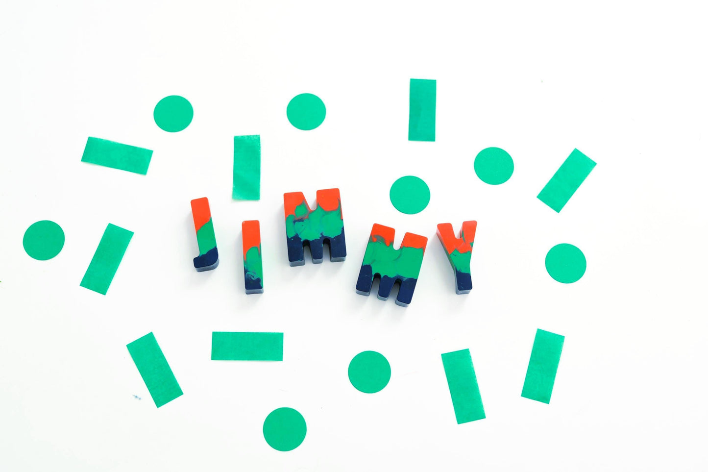 Personalized Name Crayon Letters Custom Birthday Gift For Toddler Learning Handmade Alphabet Letter Toy Colorful Educational Present Preschool Learning Tool Kids Name Spelling Practice Set Screen Free Activity Custom Letter Recognition Gift
