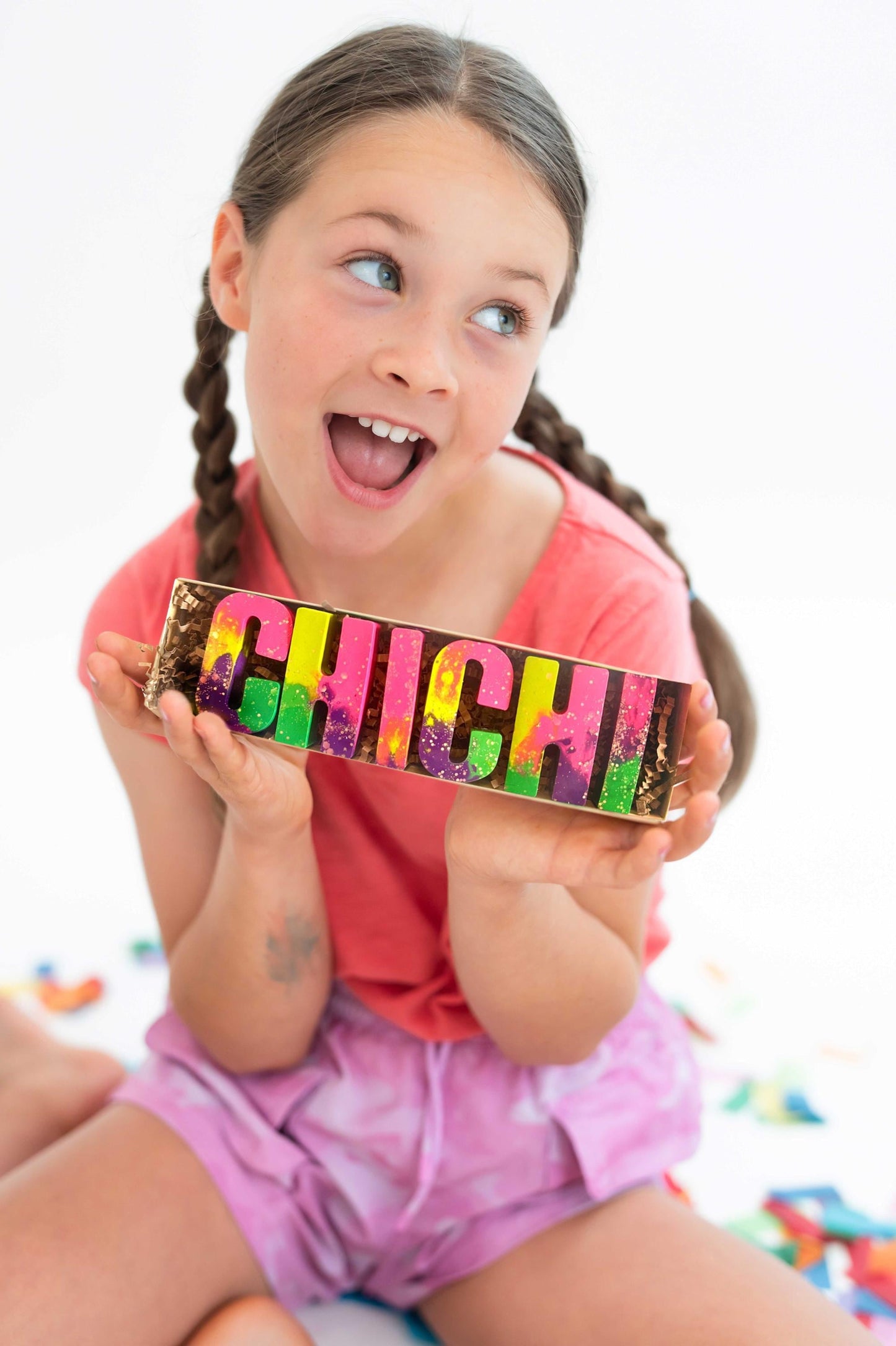 Personalized Name Crayon – Handmade Letter Toy for Toddler Learning