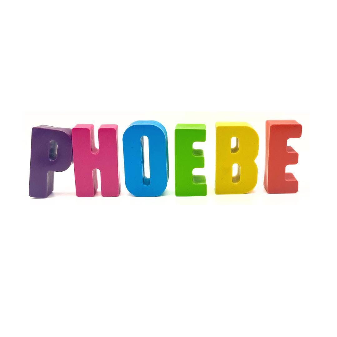 Personalized Name Crayon – Handmade Letter Toy for Toddler Learning