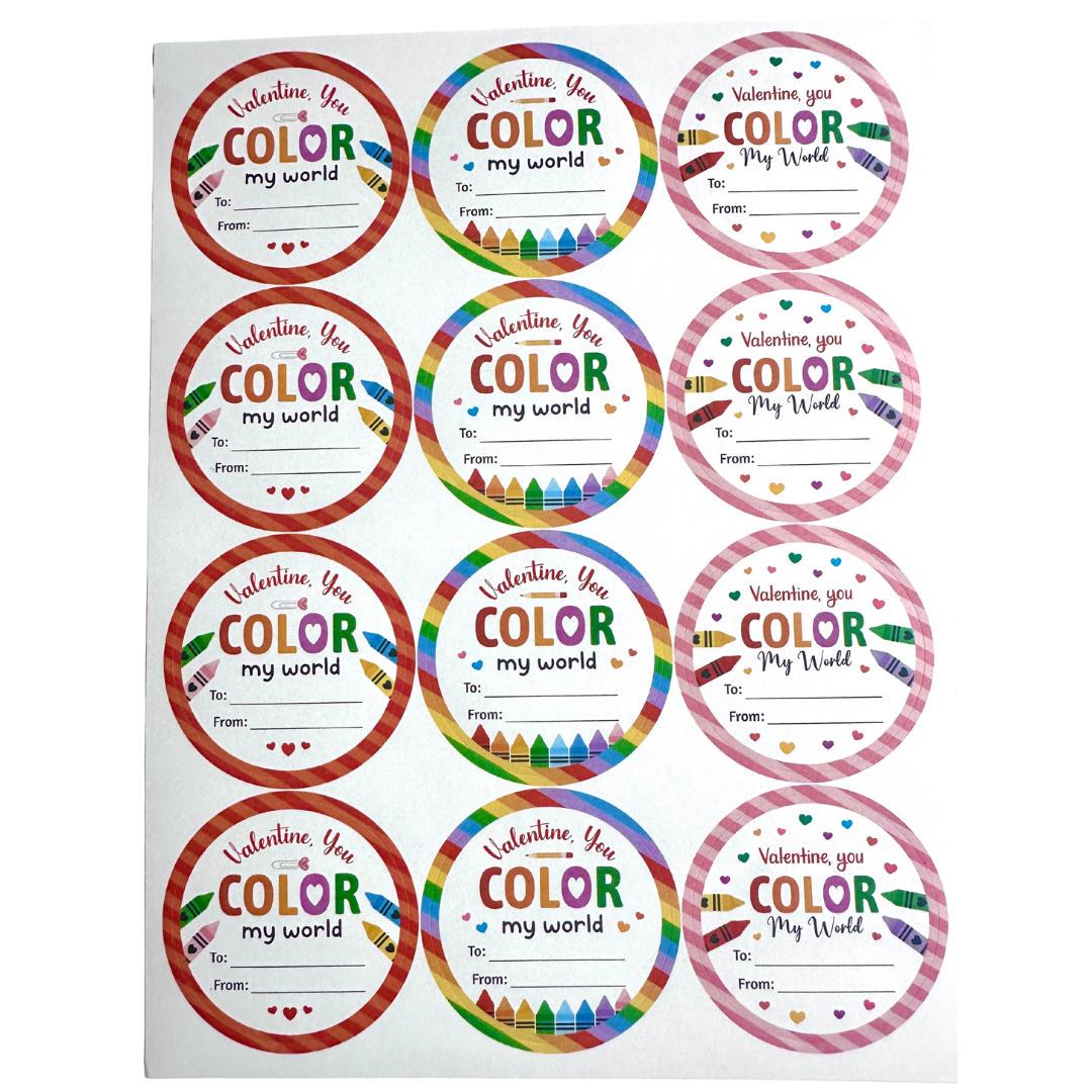 Valentine Classroom Exchange – Noncandy Custom Crayon Party Favor