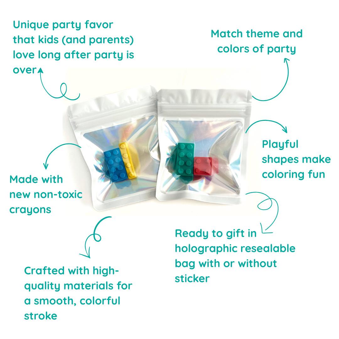 Bulk Classroom Gift Set Handmade Crayon Party Favor Student Reward Collection Custom Color Design Birthday Celebration Goodie Bag Filler Non Candy Classroom Treat Individually Packaged Safe Non Toxic Kids Creative Activity Preschool