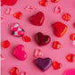Kids Party Favor Heart Shaped Crayon Valentine Non Candy Classroom Exchange Six Piece Art Supply Set Swirled Colors Red Pink Purple White Preschool Valentine Gift Creative Activity Birthday Party Celebration Toddler Educational Fun Screen