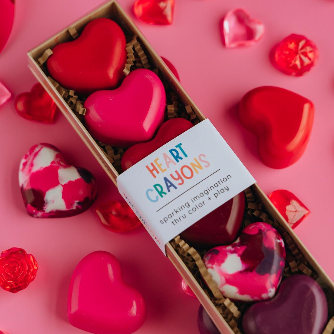 Heart Shaped Crayon Valentine – Noncandy Classroom Party Favor