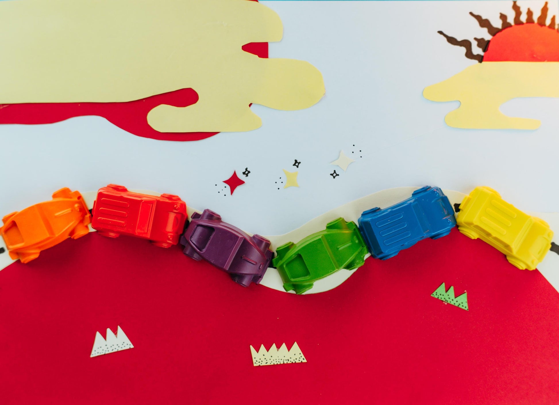 Vehicle Themed Crayons Preschool Classroom Rewards Art Supplies Rainbow Color Set Six Piece Collection Car Shaped Design Perfect For Toddler Creative Activities Non Toxic Wax Hand Poured Quality Kids Party Favors Birthday Celebration Gifts