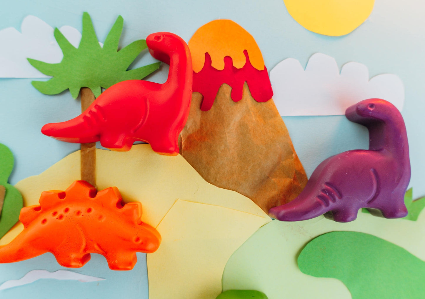 Dinosaur Party Favor – Handmade Shaped Crayons Birthday Gift