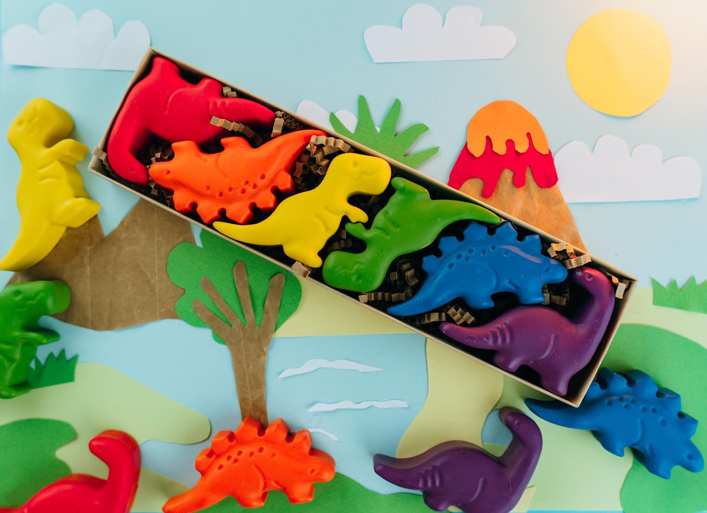Dinosaur Party Favor – Handmade Shaped Crayons Birthday Gift