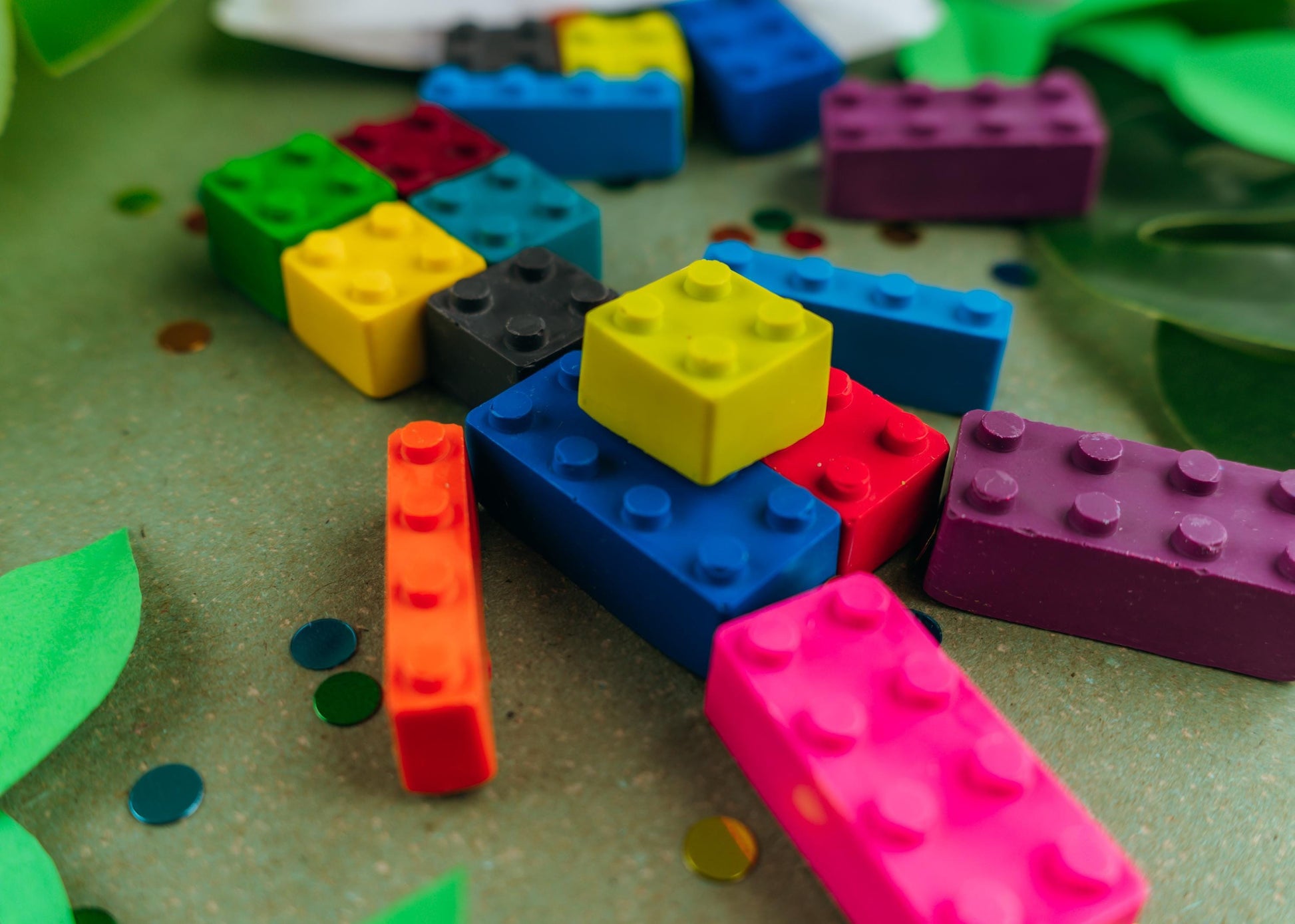 Non Toxic Crayon Set Building Block Shaped Art Supply Classroom Gift Kids Creative Activity Toddler Preschool Coloring Tools Birthday Party Favor Educational Play Set Screen Free Creative Fun Brick Crayon Collection Kids Art Supply Colorful