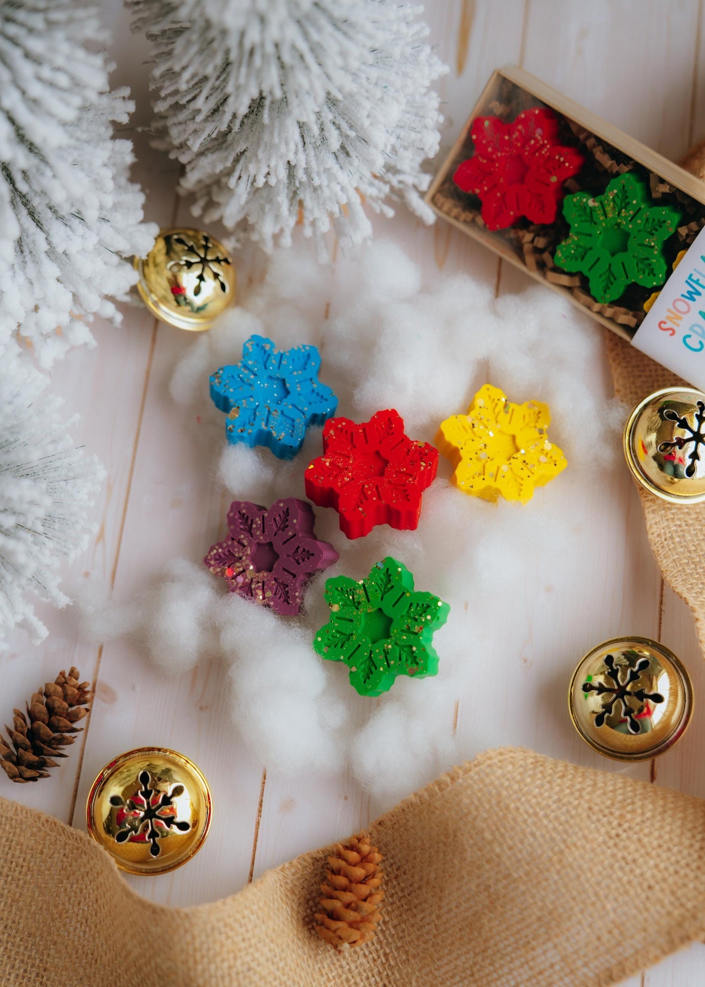 Snowflake Crayon – Glitter Christmas Stocking Stuffer Kids