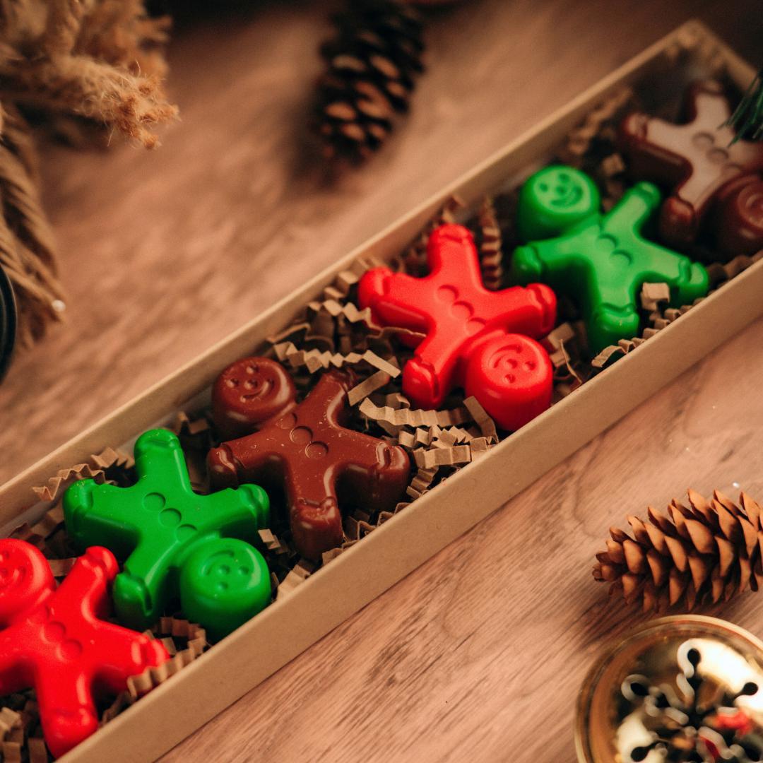Gingerbread Crayon Set – Handmade Christmas Stocking Stuffer