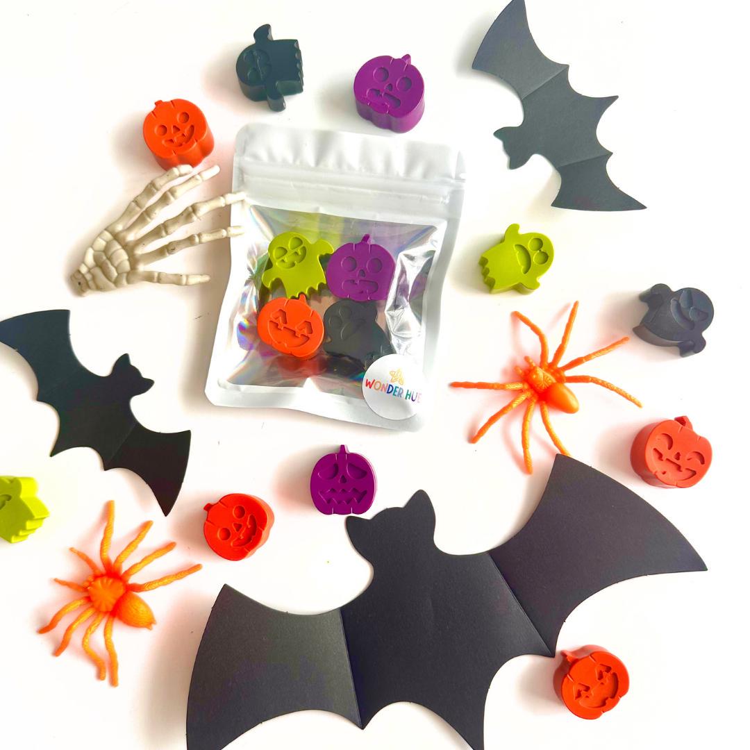 Handmade Halloween Crayons Novelty Pumpkin Ghost Shape Kids Party Favors Non Candy Classroom Treats Bulk Student Handouts Trick Or Treat Alternative Creative Coloring Gift October Celebration Supply Festive Seasonal Fun Fall Festival