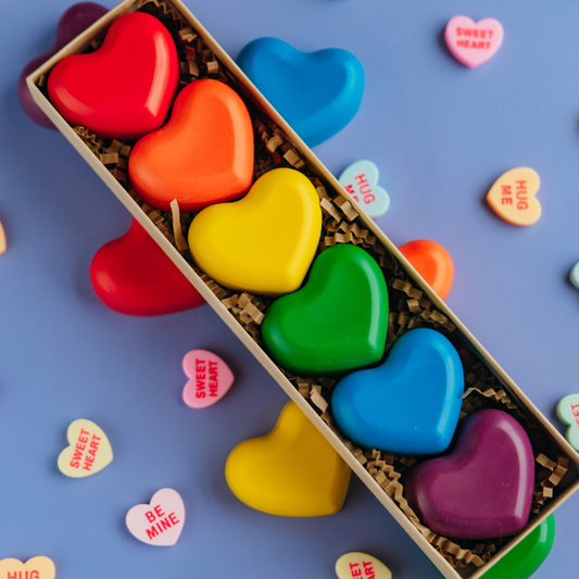 Rainbow Heart Crayons
